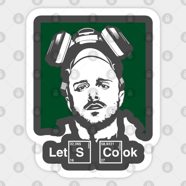 Let's Cook; Jesse Pinkman Edition Sticker by RebelPrint